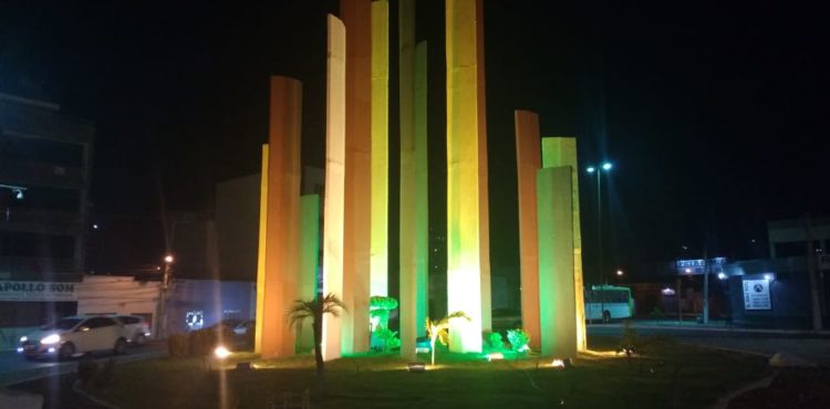 Copa do Mundo: monumentos de Petrolina ganham cores verde e amarelo para a estreia do Brasil