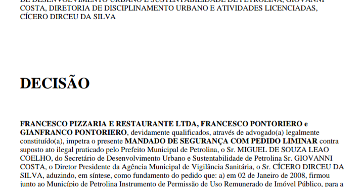 Pizzaria Francesco reabre em Petrolina