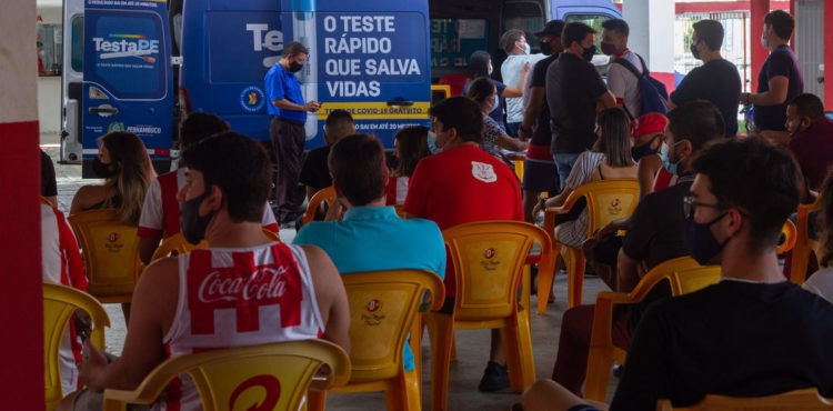 Com volta do público, partidas em Pernambuco terão testagem rápida e gratuita para Covid-19