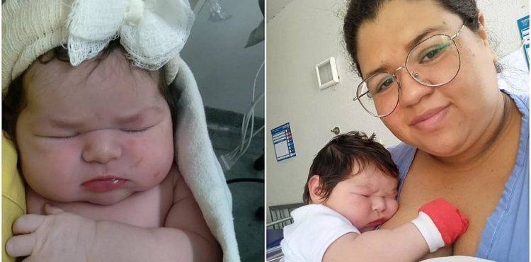 Mulher descobre gravidez na hora do parto de bebê de 5 kg: ‘achava que era pedra nos rins’