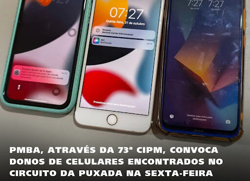 Donos de celulares perdidos durante a Puxada da Vitória de Andrei podem retirar seus aparelhos na 73ª CIPM