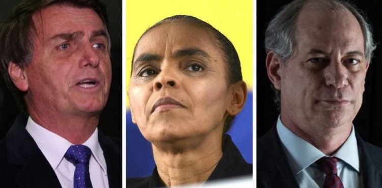 CNI/Ibope: Sem Lula, Bolsonaro aparece com 17% e Marina com 13%
