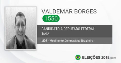 TSE aprova registro de candidatura de Valdemar Borges