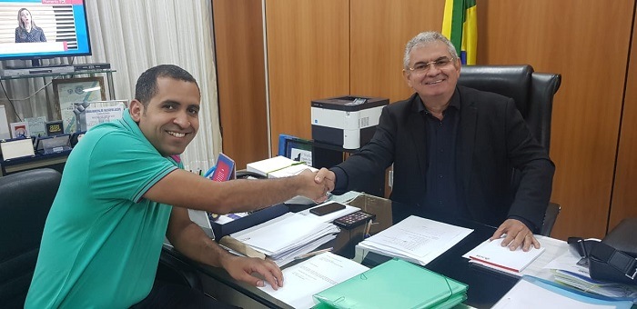 Deputado estadual eleito, Tum é recebido pelo presidente da Assembleia Legislativa