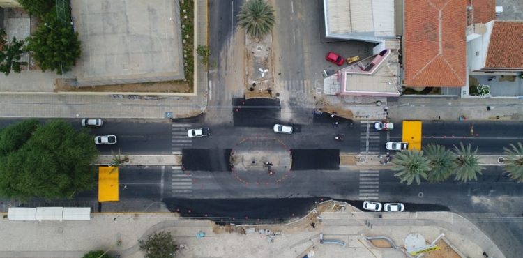 Com ajuda de drones, Ammpla faz simulação em nova rotatória na orla de Petrolina