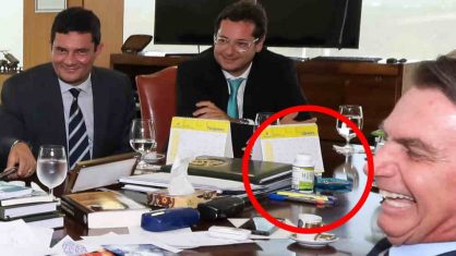 Foto da Presidência mostra produto proibido na mesa de Bolsonaro