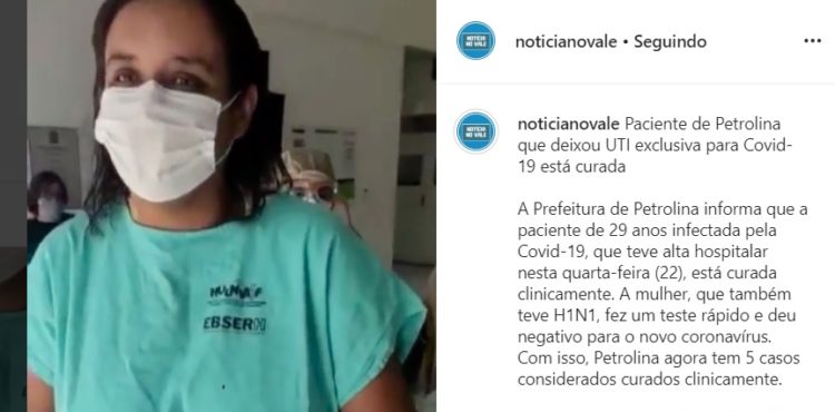 VÍDEO: Paciente de Petrolina que deixou UTI exclusiva para Covid-19 está curada clinicamente