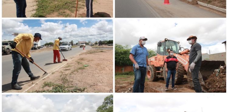 Prefeitura de Juazeiro intensifica mutirão de limpeza nos contornos e principais vias da cidade