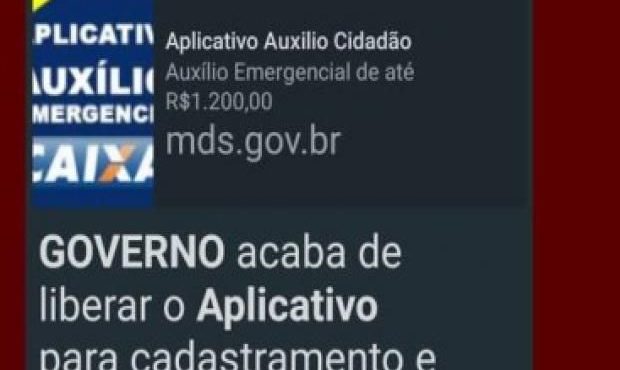 Link falso para cadastro de auxílio de R$ 600 é enviado para 6,7 mi