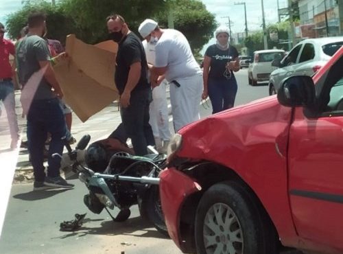 Em Petrolina, motoqueiro fica ferido em acidente de trânsito na Av. da Integração