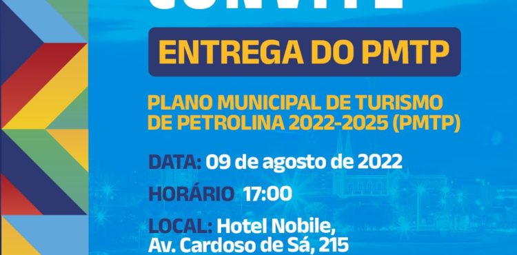 Plano Municipal de Turismo de Petrolina será entregue nesta terça-feira