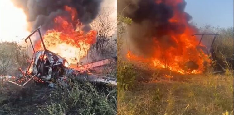 Queda de helicóptero em Caruaru: sobrevivente pulou da aeronave em chamas; ele está internado