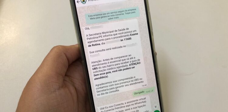 Prefeitura usa Inteligência Artificial para confirmar consultas e exames em Petrolina