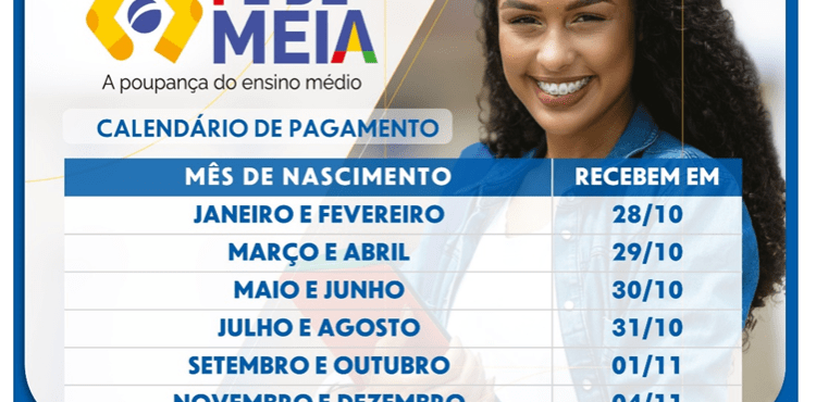 CAIXA inicia pagamento da parcela de outubro do Programa Pé-de-meia na próxima segunda-feira (28)