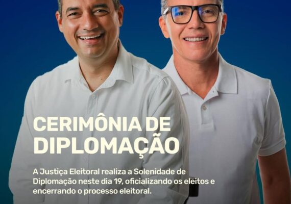 Prefeito eleito de Juazeiro Andrei Gonçalves e seu vice Tiano Félix serão diplomados em cerimônia solene na próxima quinta-feira (19)